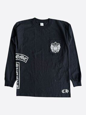 Chrome Hearts Black & White T-Bar Logo Longsleeve T-Shirt